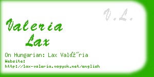 valeria lax business card